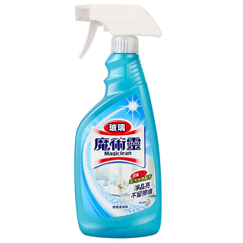 花王KAO魔术灵玻璃清洁剂柠檬香500ml玻璃水防尘擦拭无痕