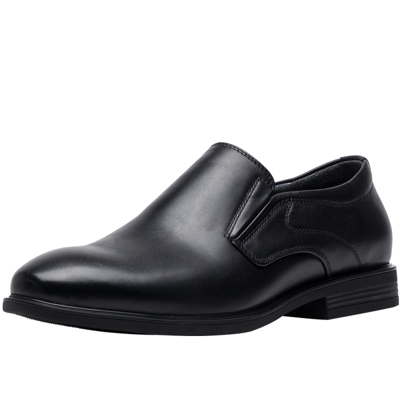 星期六(ST&SAT)春秋新款圆头浅口平跟休闲皮鞋男鞋