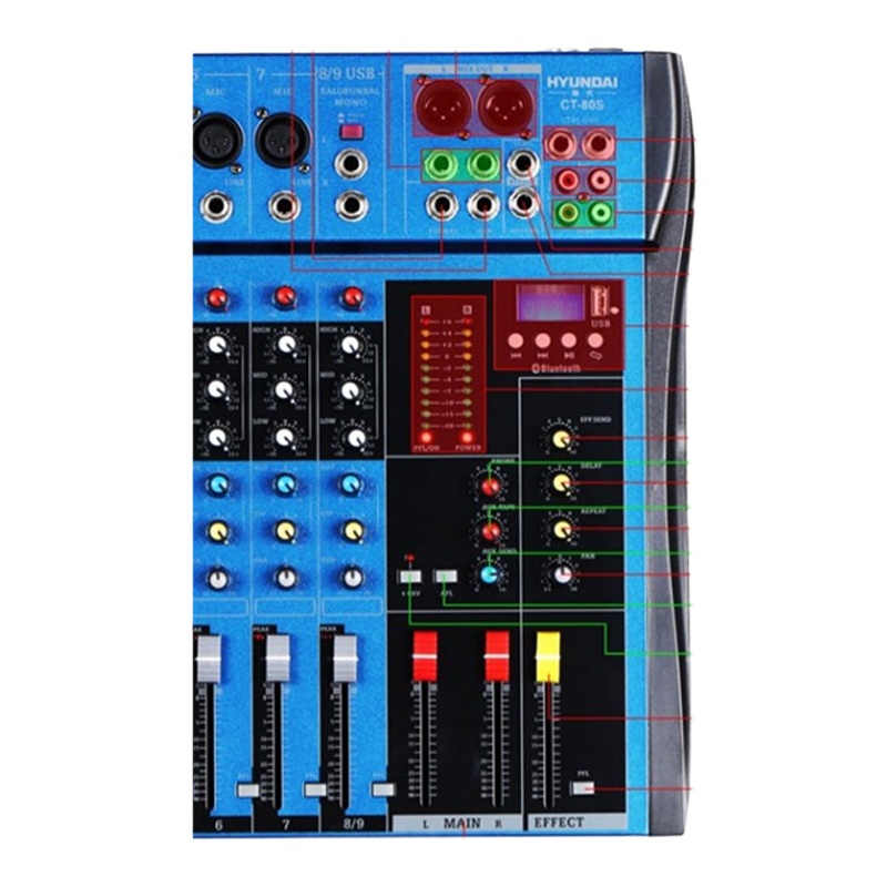 ZSTC雅马哈YAMAHA调音台8路舞台演出小型蓝牙录音音控台 CT80S