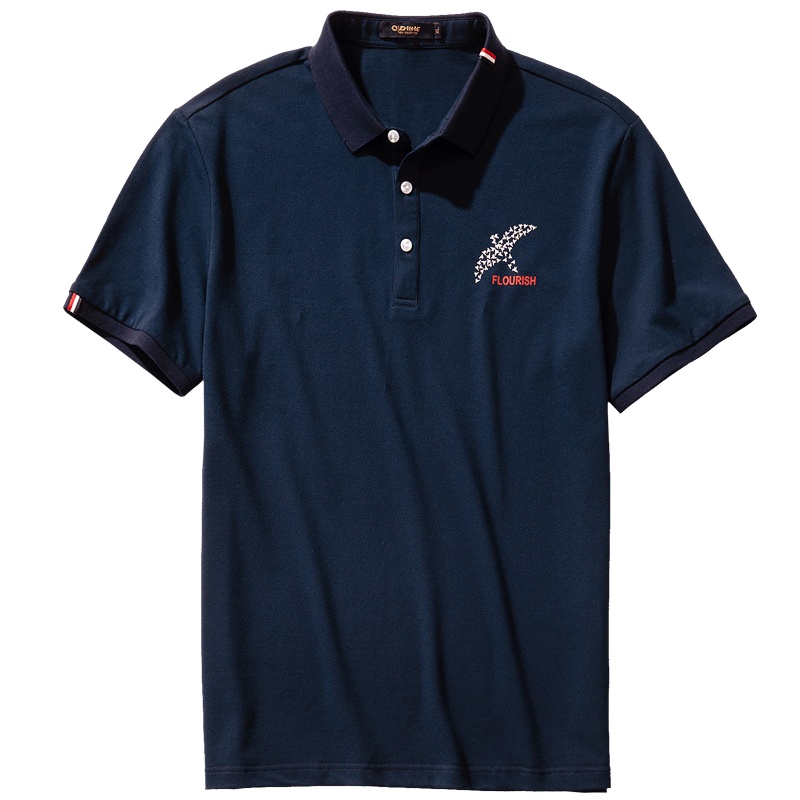 千纸鹤打底衫男 2019新款男装青年商务休闲短袖T恤男polo衫25010