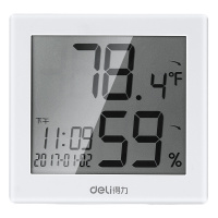 得力(deli)8813电子温湿度计(白色)