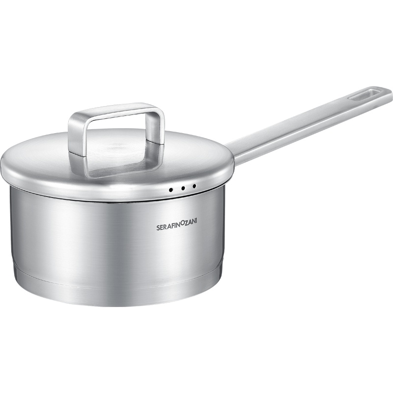 品味.尚尼米兰Ⅱ系列304不锈钢奶锅 炖锅小汤锅 煮面热奶多用锅16cm 1.5L