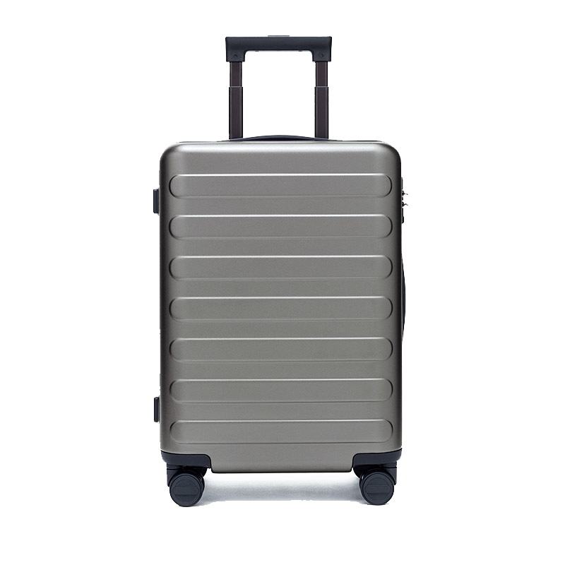 90分商旅两用旅行箱静音万向轮商务登机行李箱子 男女密码拉杆箱 24寸 宁静灰
