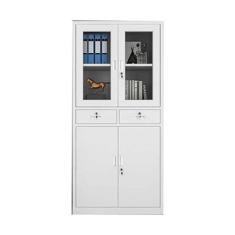 [晋美升]文件柜铁皮柜资料柜财务凭证柜储物柜带锁整理柜子档案柜 中二斗文件柜