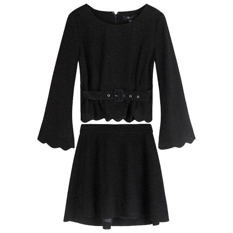 7M秋装新款韩版气质休闲显瘦半身裙小个子两件套女70009418