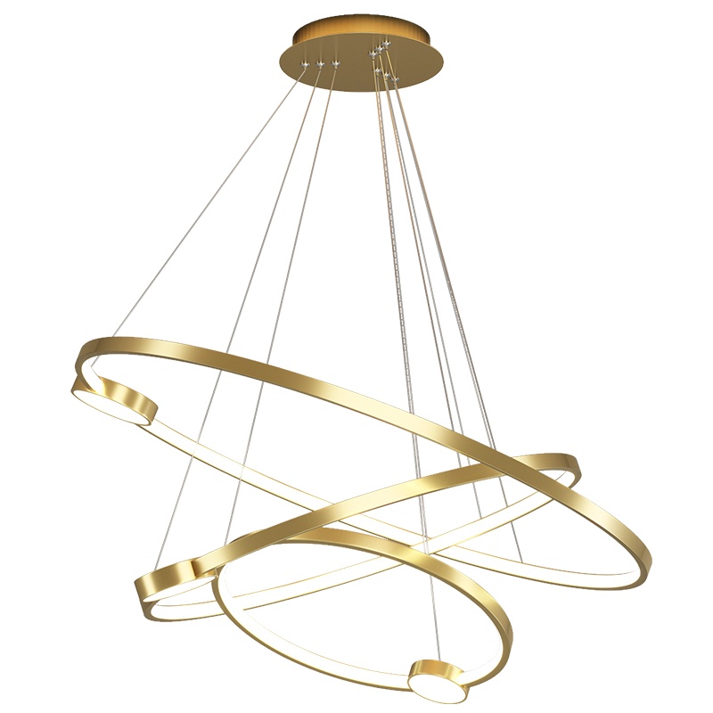 七只蚂蚁 创意简约卧室房间餐厅后现代大气网红新款吊灯金色系列客厅餐厅吧台吊灯家用服装店店铺通用吊灯具灯饰JH-X9040