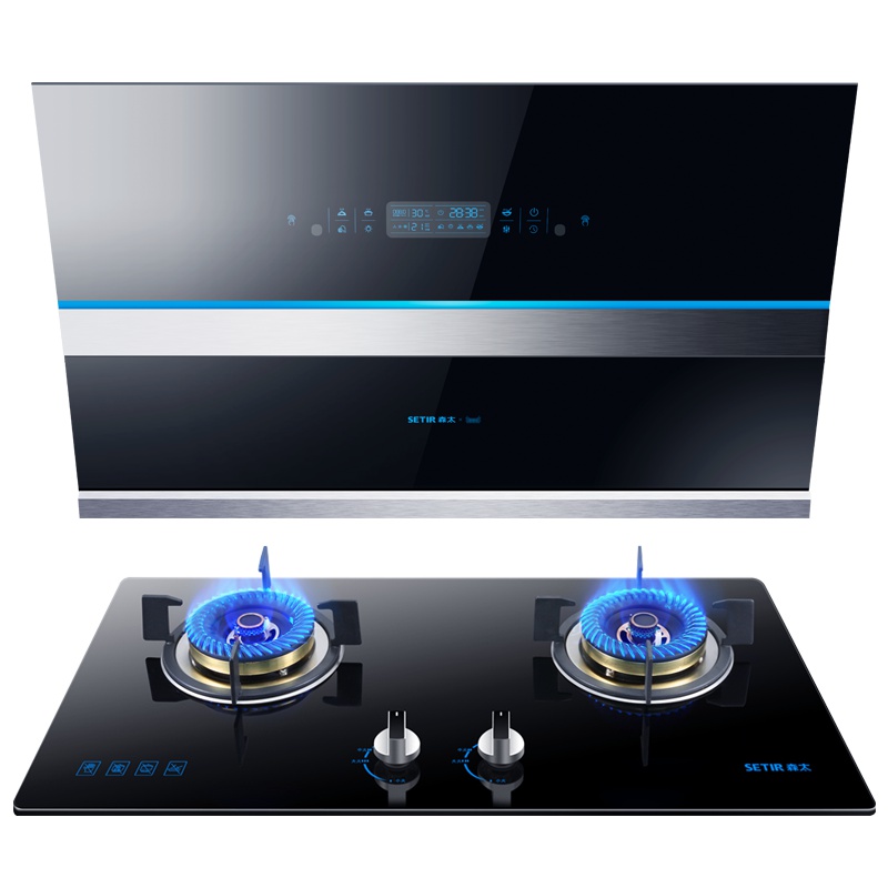 森太B530QVW+T006C抽油烟机燃气灶套餐 侧吸式油烟机灶具套装组合烟灶套装 天然气