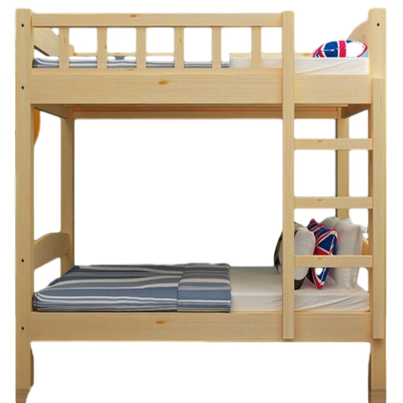 逐鹿中原全实木双层床 高低木床 宿舍高低床HC-392上床下铺 不带抽屉 1.2M上下铺