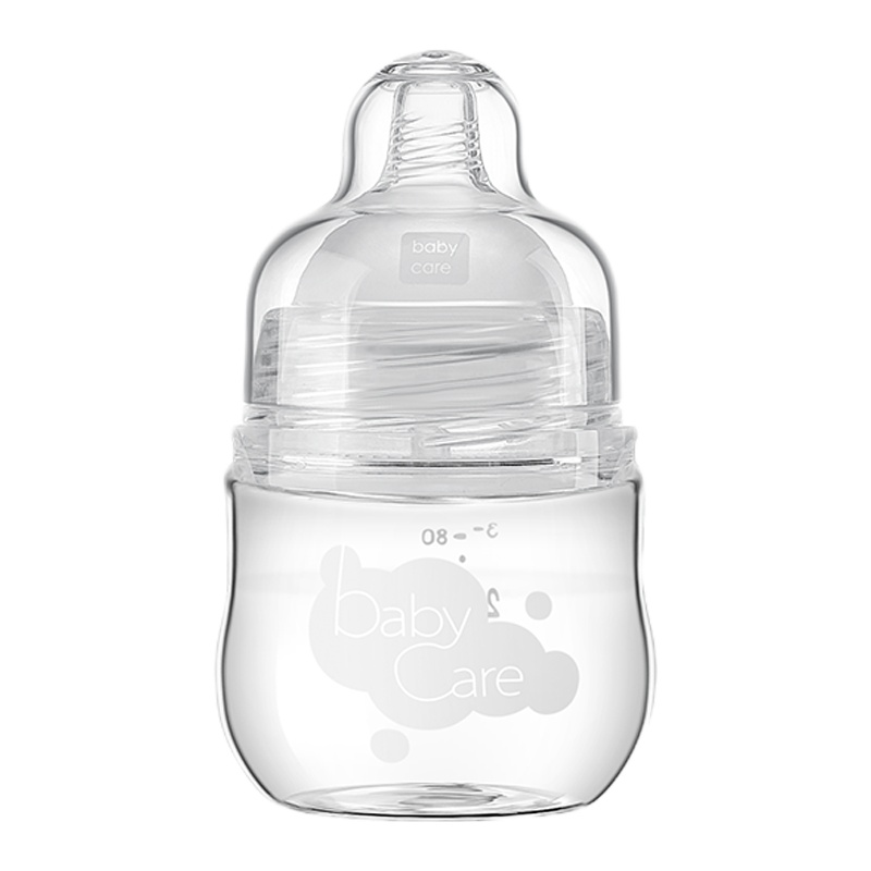 babycare新生儿奶瓶玻璃宝宝宽口径 1808S 晶钻玻璃奶瓶80ml