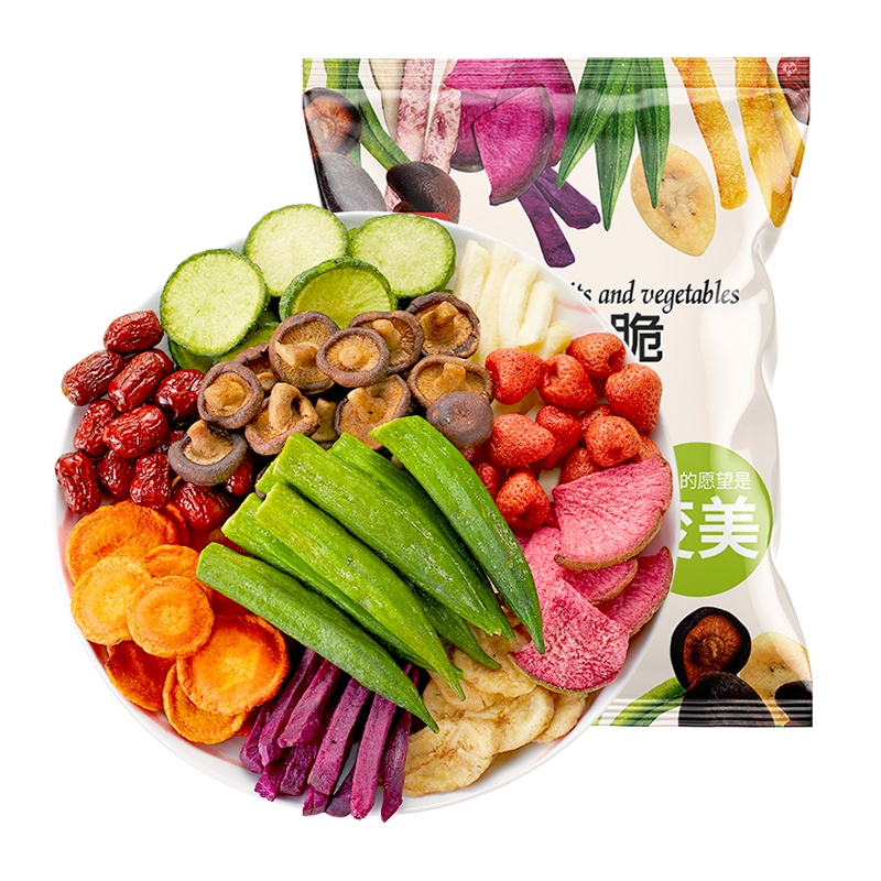 欧贝拉什锦果蔬脆片综合果蔬干蔬菜干果蔬混合装水果干即食零食品