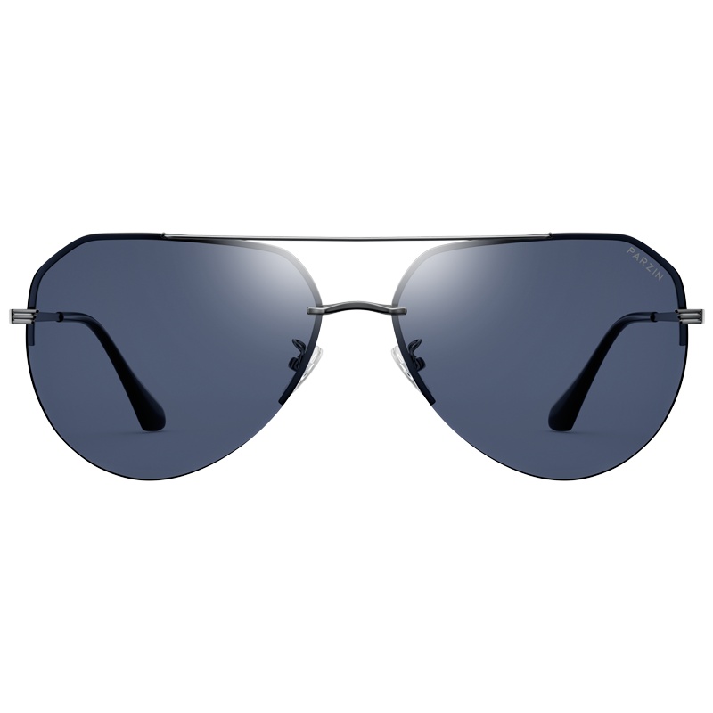 帕森(PARZIN)尼龙偏光太阳镜男 金属大框无边框蛤蟆镜 安全开车驾驶镜潮墨镜男 2021款 8296