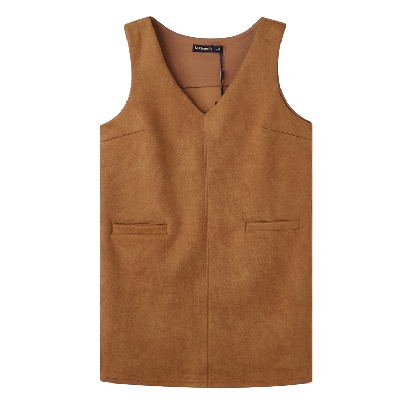 拉夏贝尔秋冬修身打底衫格子背带裙两件套女式套装