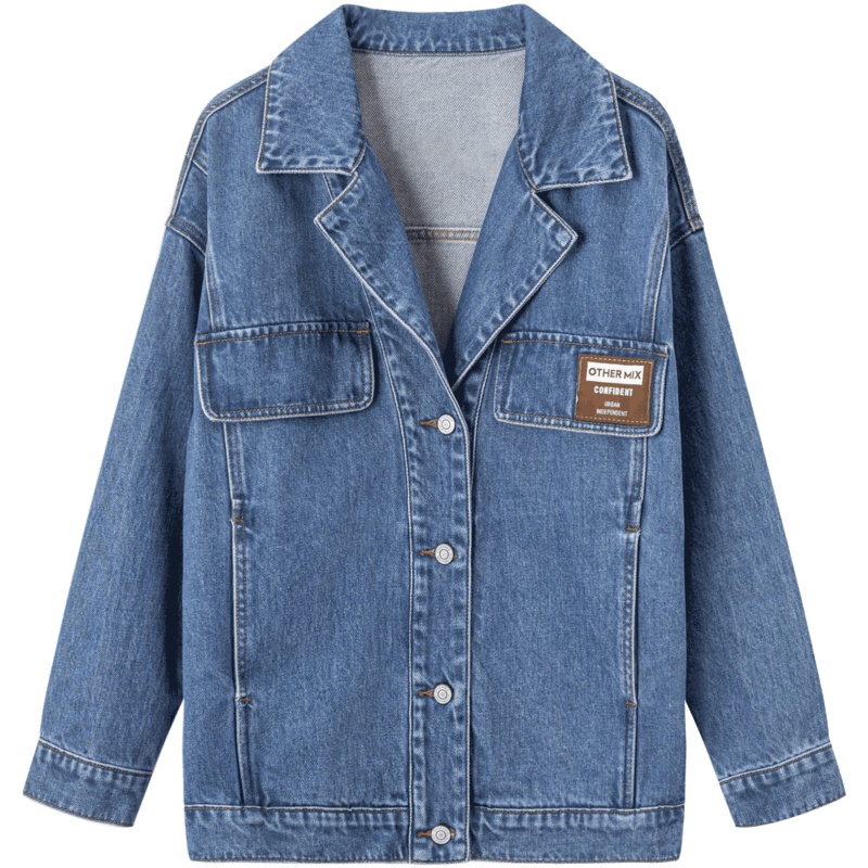 OtherMix宽松韩版牛仔外套牛年限定IP联名春季女2021新款初春上衣