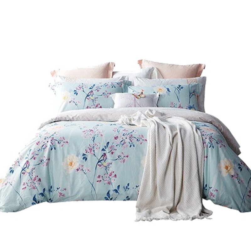 堂皇 全棉田园风印花四件套-花意悠然