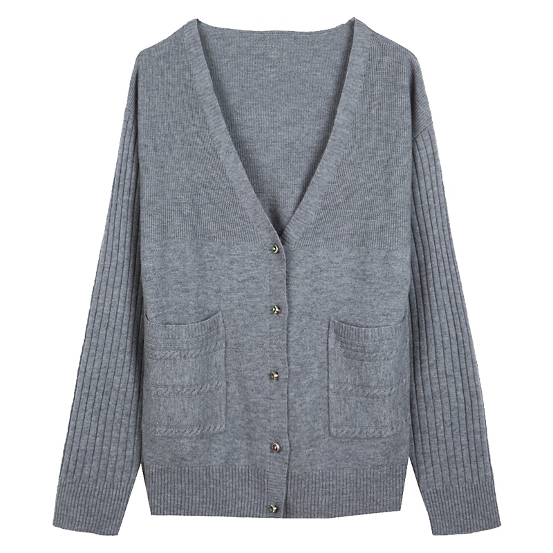 yaloo/雅鹿羊毛开衫2019秋装新款修身针织衫毛衣纯羊毛披肩外套x