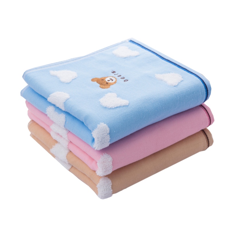 洁丽雅(grace)毛巾8844 可爱熊双层无捻毛巾(1条)72*34cm