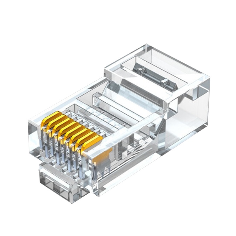 胜为 RC-8100六类水晶头 CAT6千兆网线网络连接头电脑非屏蔽RJ45 8P8C镀金宽带接头100个/盒