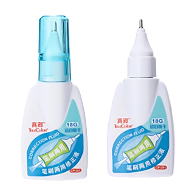 齐心(COMIX)LY-391笔刷快干修正液 学生涂改液 学习办公修改液改错液