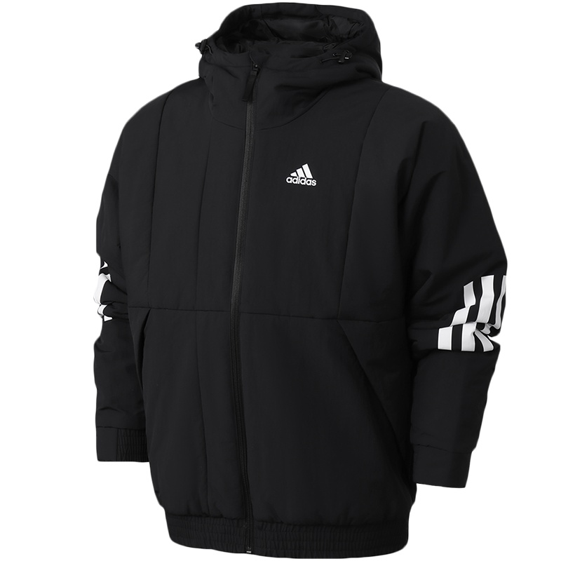 【自营】阿迪达斯男服棉服连帽保暖防风户外运动夹克外套FT2447