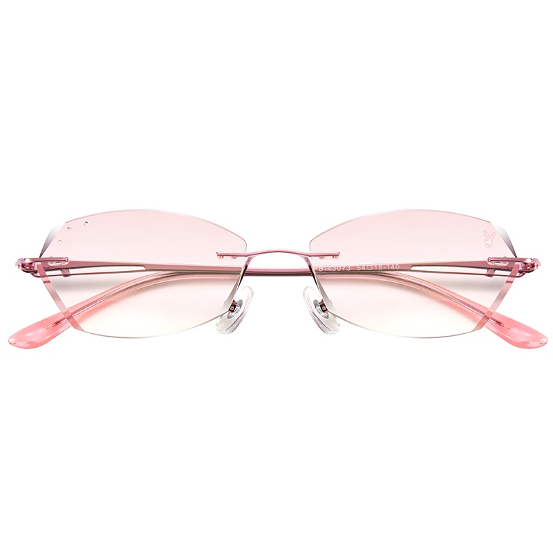 花花公子时尚无框钻石切边老花镜女款渐变色