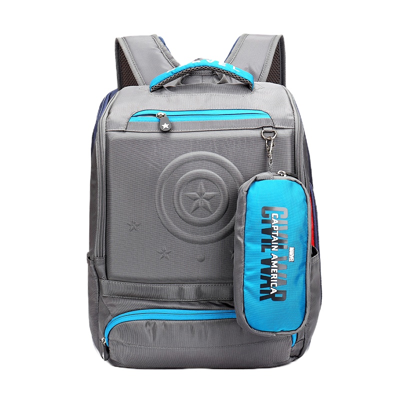 学习书包套装(书包 文具盒 铅笔 钢笔 橡皮 水彩笔 套尺 固体胶 本)