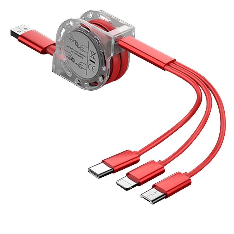 礼促一拖三伸缩数据线