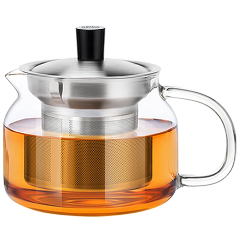 尚明玻璃茶壶不锈钢过滤 家用耐热花茶壶泡茶壶 耐高温茶具加厚单壶