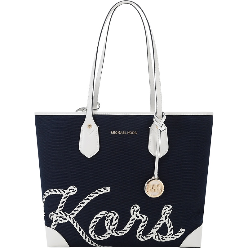 迈克·科尔斯 MICHAEL KORS MK女包 EVA系列织物手提单肩包托特包子母包大号 30S1GV0T3C