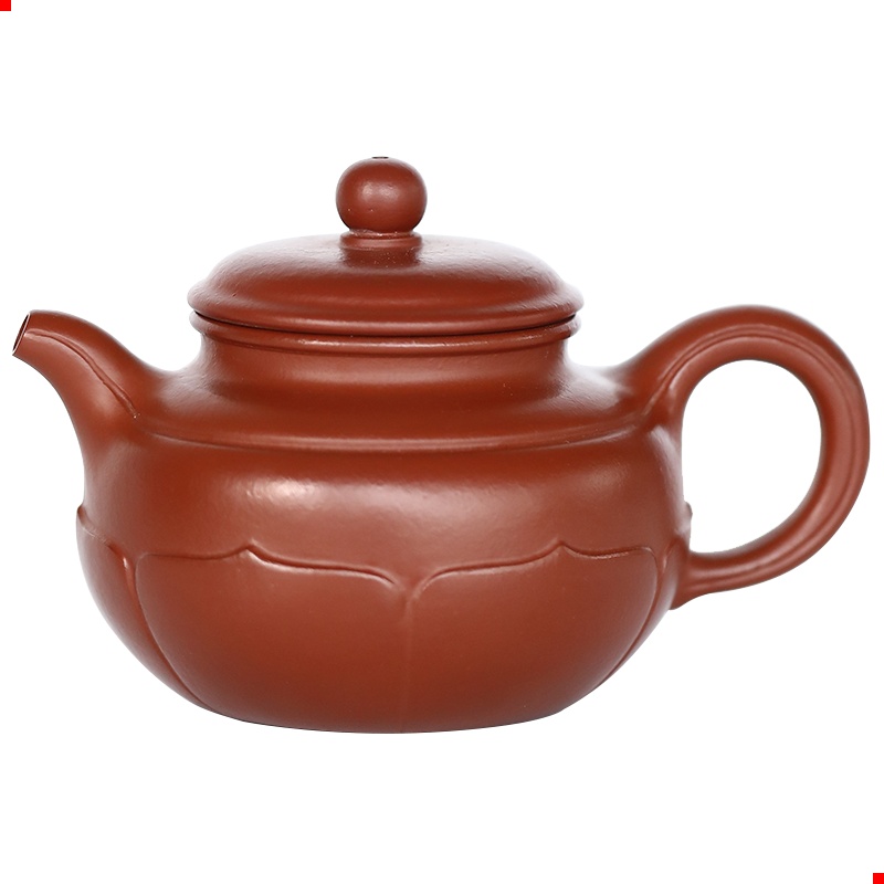 『福莲壶』 宜兴紫砂壶茶具茶壶原矿朱泥紫砂器 220c