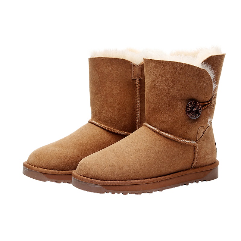 TASMANUGG 塔斯曼 单扣短靴雪地靴 真皮羊皮毛一体 女式 5803