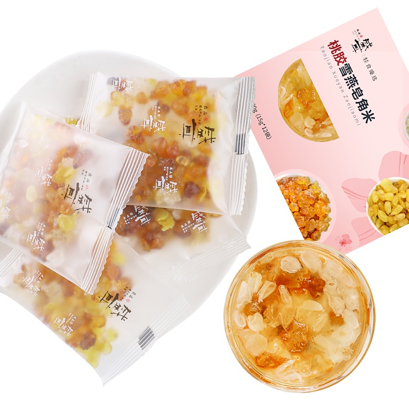 盛耳 桃胶雪燕皂角米组合装180g 拉丝雪莲子双荚皂角米可搭银耳