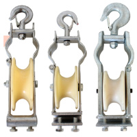 电缆滑轮放线滑轮座挂万向滑轮电力滑轮挂钩拉线滑轮吊钩起重阿斯卡利滑轮