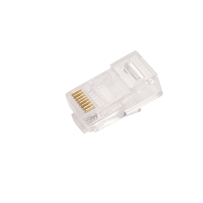 晶华 超六类8线芯家用办公千兆百兆网络网线缆对接水晶转接头工程级连接电脑路由器wifi网络猫 30个/盒S611
