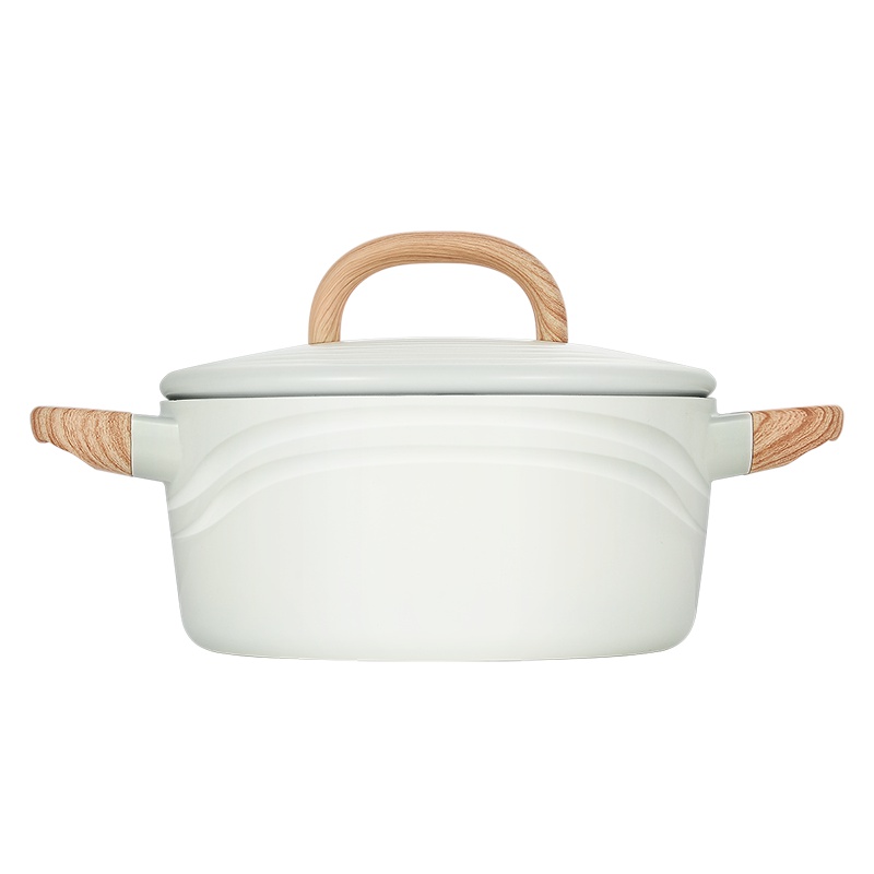 炊大皇(COOKER KING)年轮汤锅24CM 米白一锅多用 汤锅煮锅蒸锅炖锅焖锅磁炉通用TG24NLB