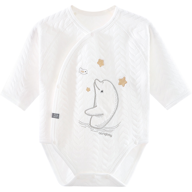 Aengbay包屁衣婴儿秋冬纯棉连体衣外出服宝宝三角哈衣服秋冬装