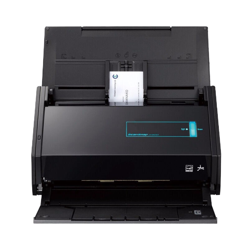 富士通 iX500扫描仪 高速双面自动进纸无线WiFi传输馈纸式扫描仪 黑色