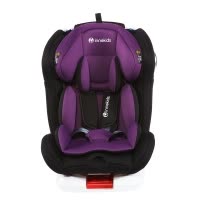 innokids 儿童安全座椅0-4岁-12岁新生婴儿宝宝汽车用360度旋转 梦幻紫安全带版