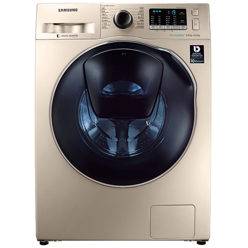 三星(SAMSUNG)9kg公斤滚筒洗衣机洗烘一体干衣机WD90K5410OG/SC