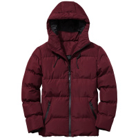 千纸鹤男士棉衣2018冬季新款青年保暖连帽休闲短款修身棉服外套男3703