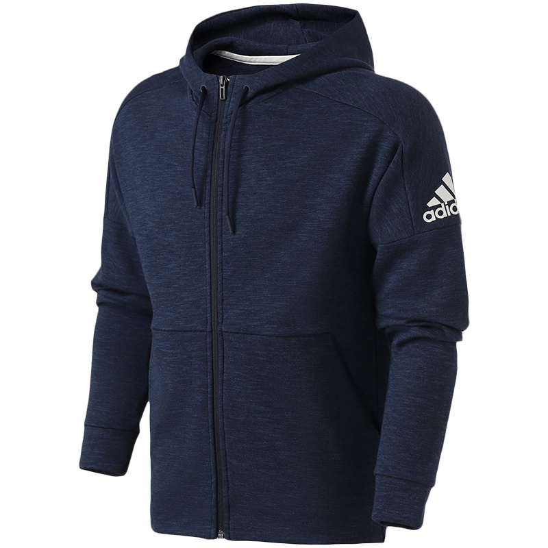 【自营】adidas男服夹克外套连帽休闲运动服DU1136 L DU1136蓝色