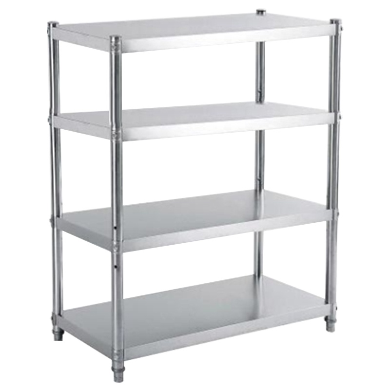 王室(WANGSHI)不锈钢置物架 平板货架仓库厨房储物架防水防油收纳架宽(宽40cm长60cm高120cm四层)