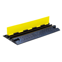 线槽减速带压线板橡胶pvc二线槽电线保护槽地面单线槽盖线板 长1000*宽450*高70mm