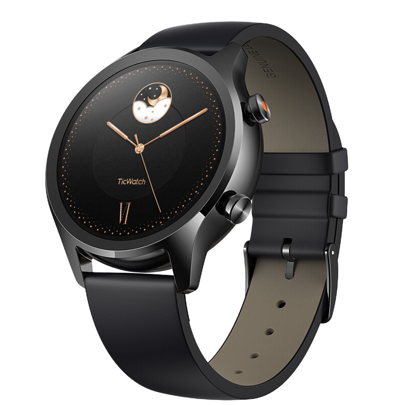 TicWatch C2智能手表 男女成人手表 健康运动监测/游泳级防水/百城交通卡 遂空黑