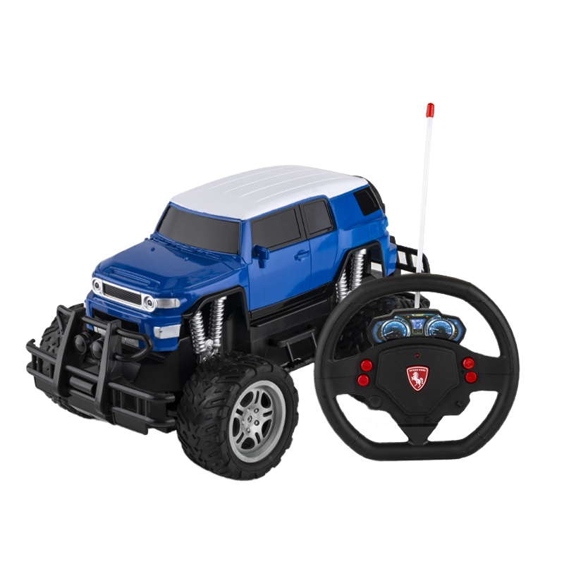 鸿沃1:20丰田FJ四通无线遥控车带前灯带充电电池USB(大方向盘)3298A儿童电动玩具车 4-12岁男孩塑料模型汽车