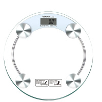 得力/deli 9028 电子健康秤(透明)(台)Φ330×8mm