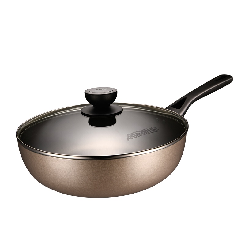 爱仕达(ASD) 锅具不粘锅炒锅 燃气灶明火专用家用不粘易洁28cm平底炒菜锅 送木铲JL28G2WG-K