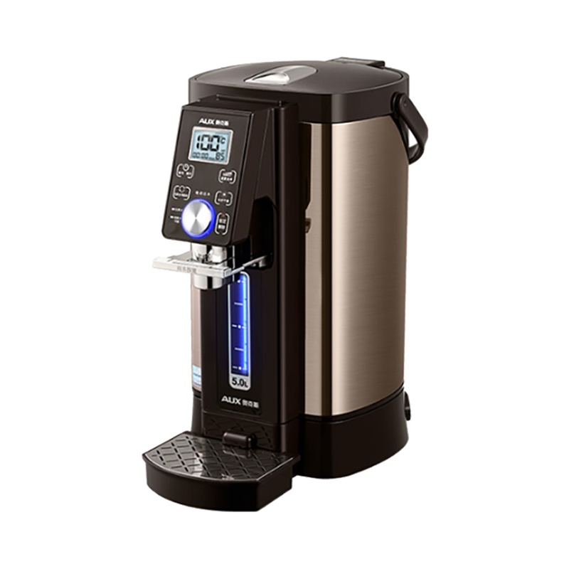 奥克斯AUX电水壶 5L大容量全自动保温家用烧水壶恒温一体开水瓶智能 咖啡色