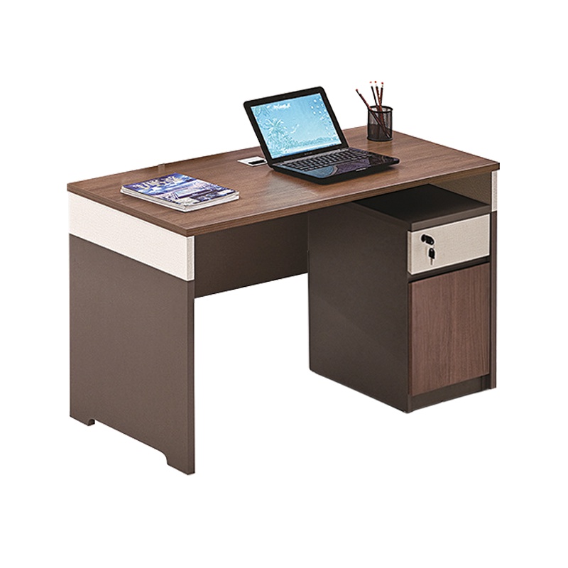 [藏书阁]职员桌办公桌单人位单人办公室办公桌简约现代1.2米