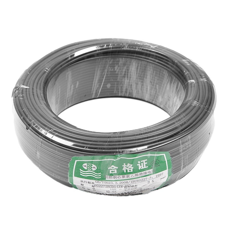 江北 ZR-BV 1×25平方毫米 阻燃铜芯聚氯乙烯绝缘电线 黑 100米/盘