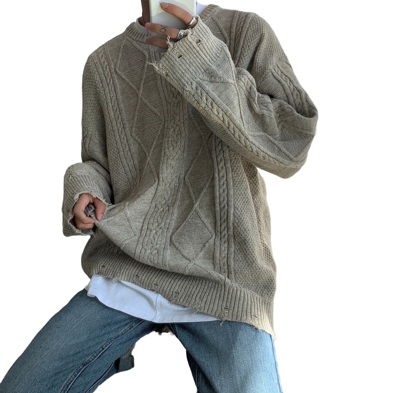 茜靓CHYLLIRN毛衣男士加厚秋冬季2020年新款打底衫男装潮流针织衫上衣服